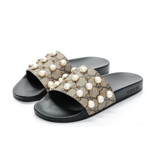 gucci sandals with pearls|Gucci sandals numeran marcus.